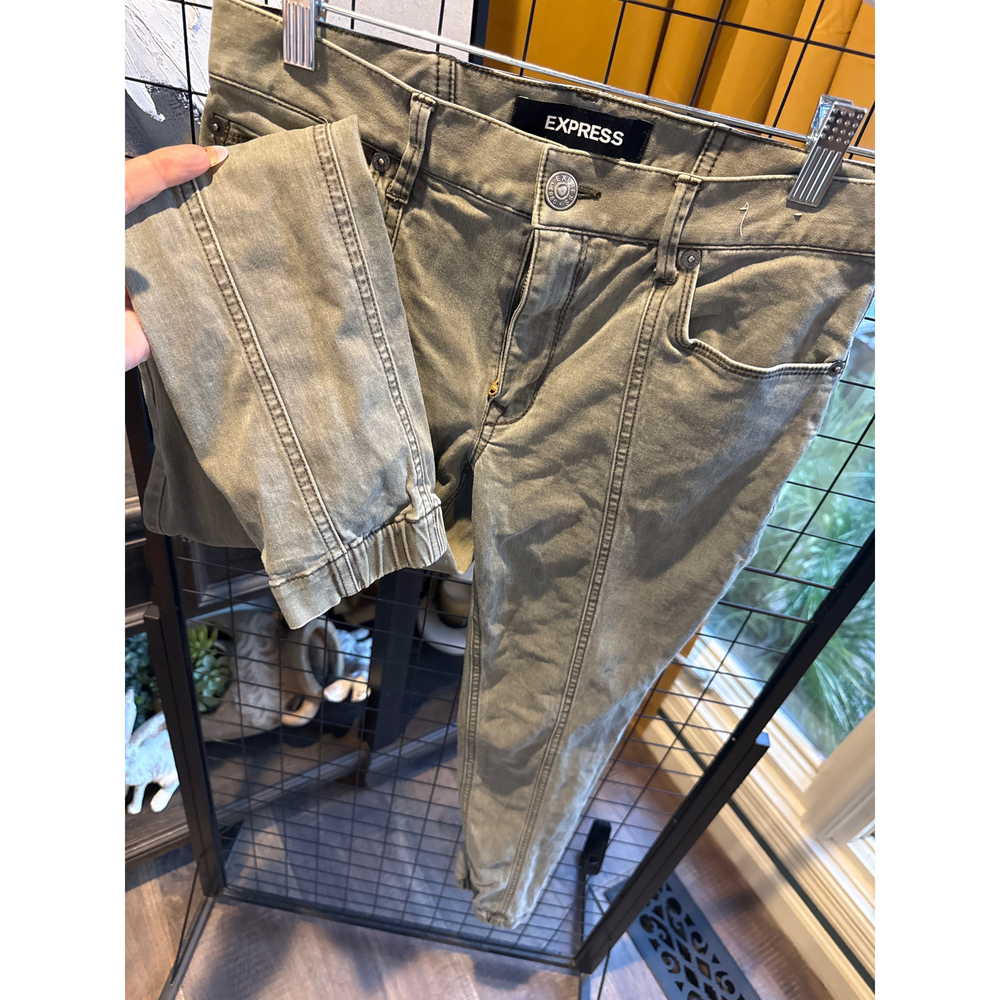 Express Olive Green Denim Pants